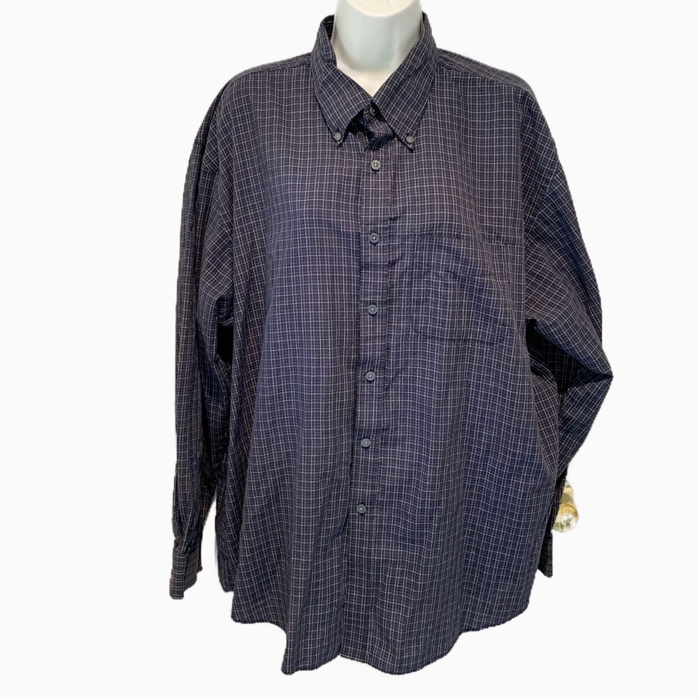 Van Heusen long sleeve casual shirt, BDF, size XL, used. Cotton, plaid,